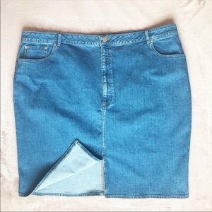 ASOS Midi Pencil Jean Skirt